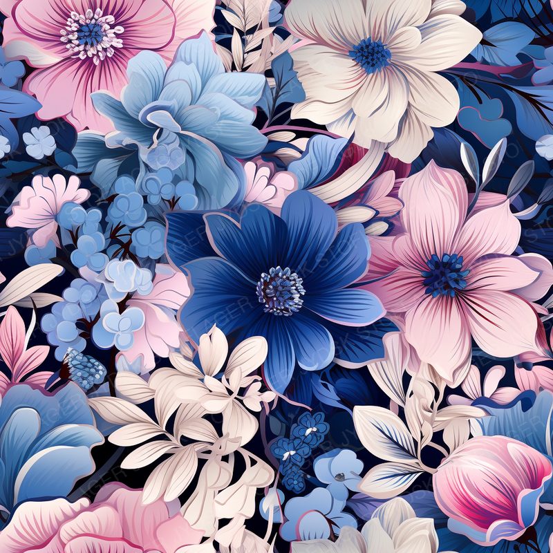 Aisha Warrent Whimsical Flower Fabric Pattern Medium