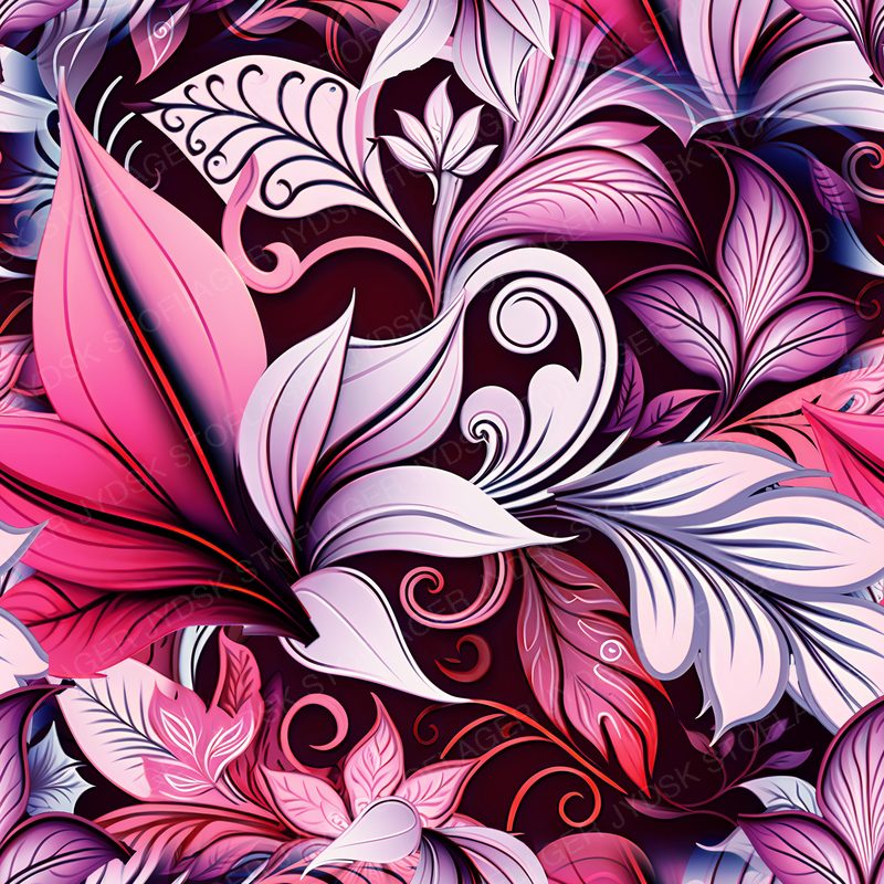 Autumn Pattern 6 Pink:Purple
