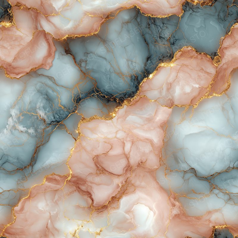 Beautiful Marble Pattern with Pastel Pink with an E