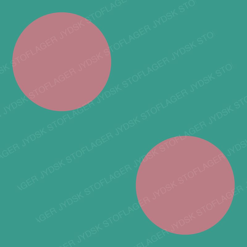 Big Mauve Dots on Teal
