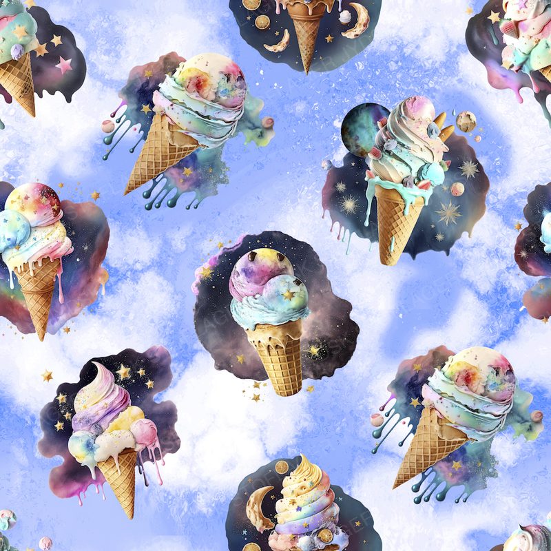 Blue Icecream Pattern-Kopi