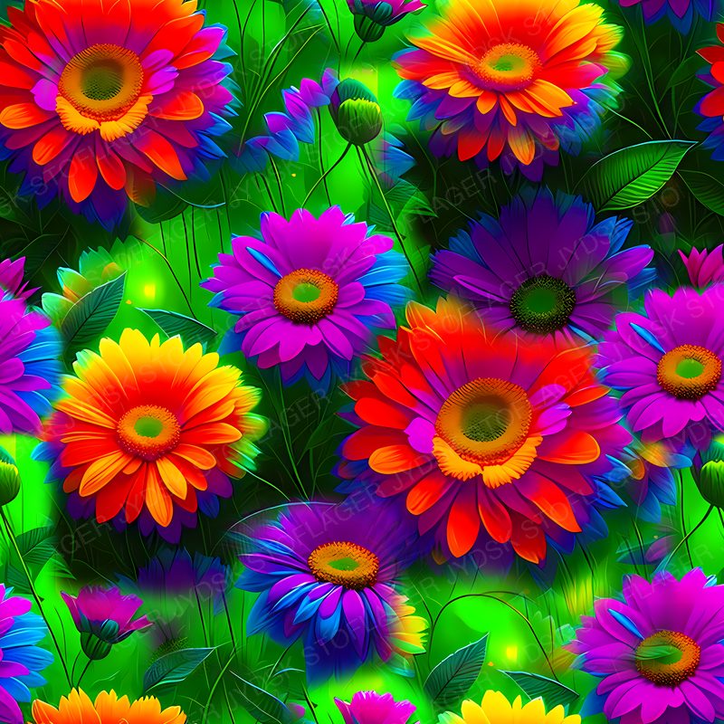 Bright Green Flowers