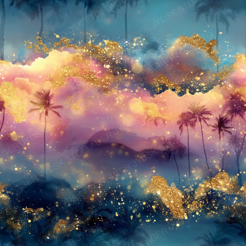 Detailed Acrylic Palm Trees with Decent Gold and Gli
