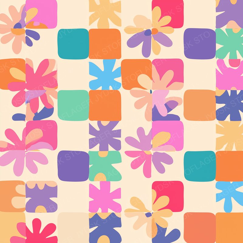 Checkerboard with Rounded Corners and Pop-Daisy Ico