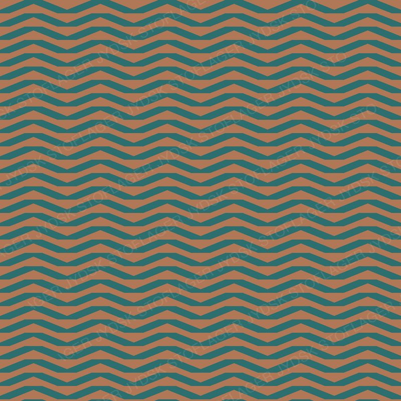 Chevron Clay on Teal