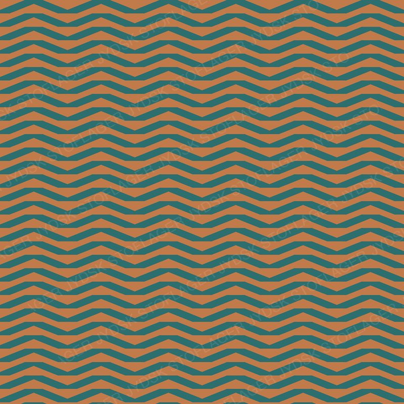 Chevron Copper on Teal