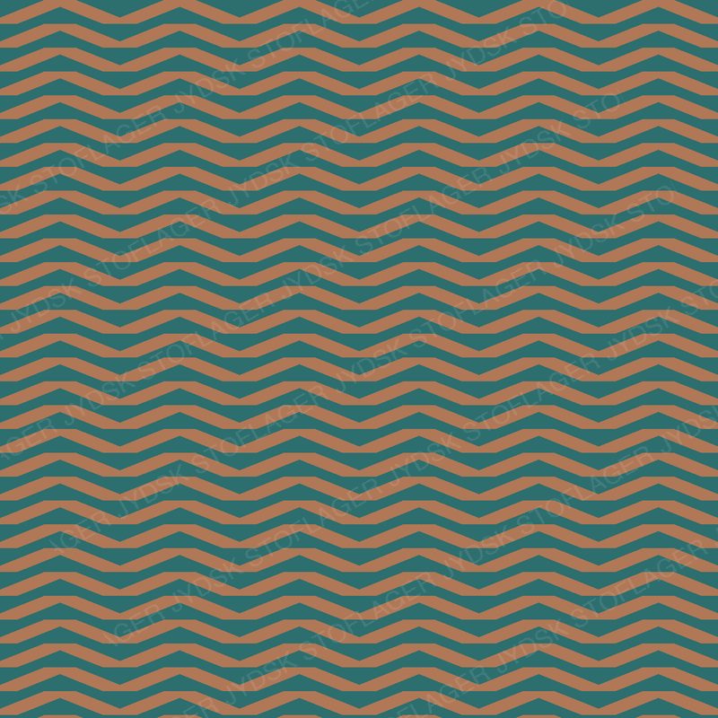 Chevron Teal on Clay