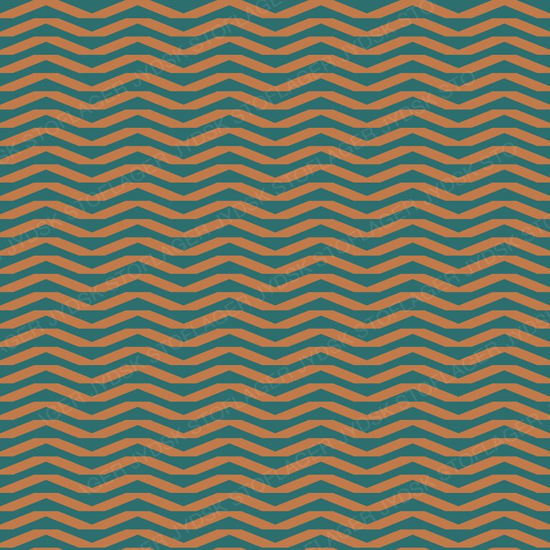 Chevron Teal on Copper