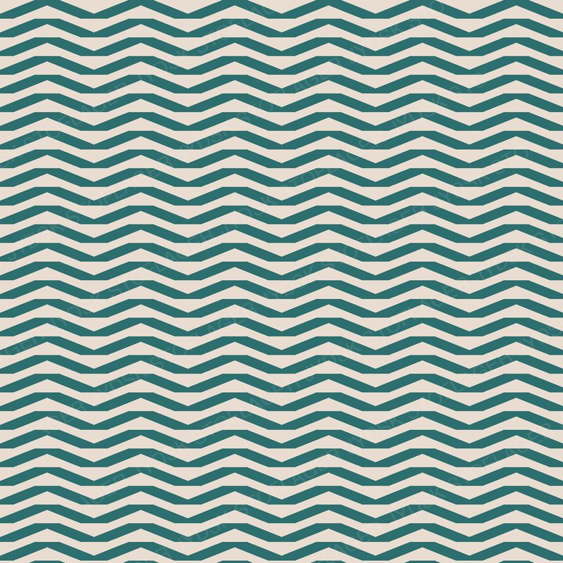 Chevron Teal on Oat