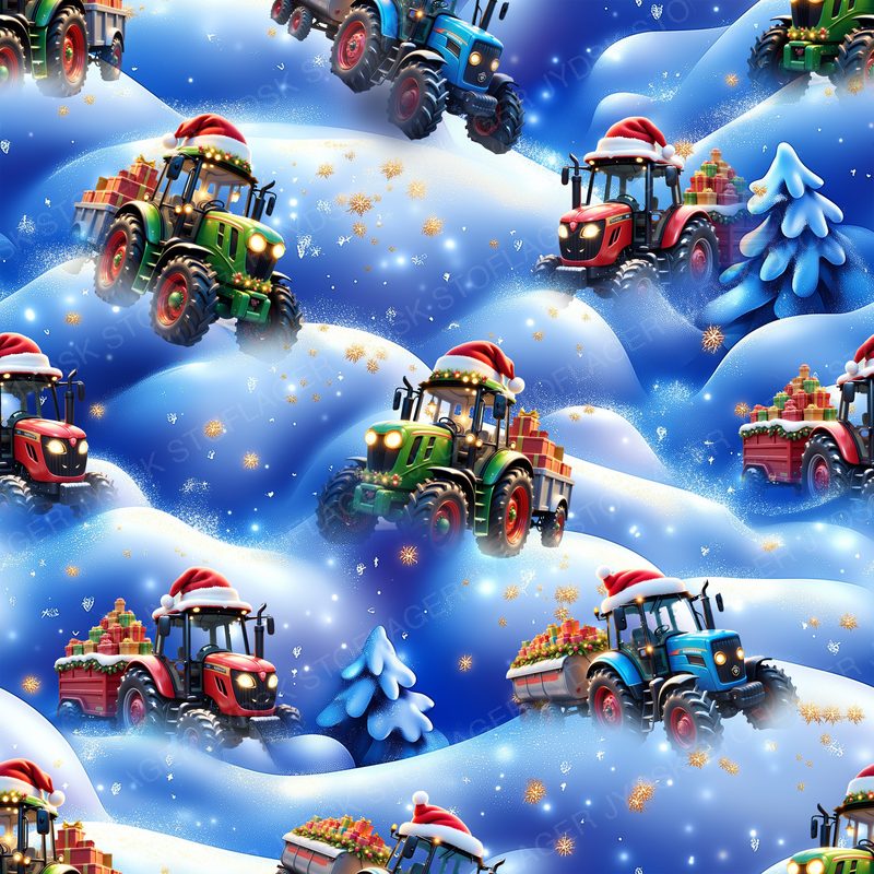 Christmas Tractors V1