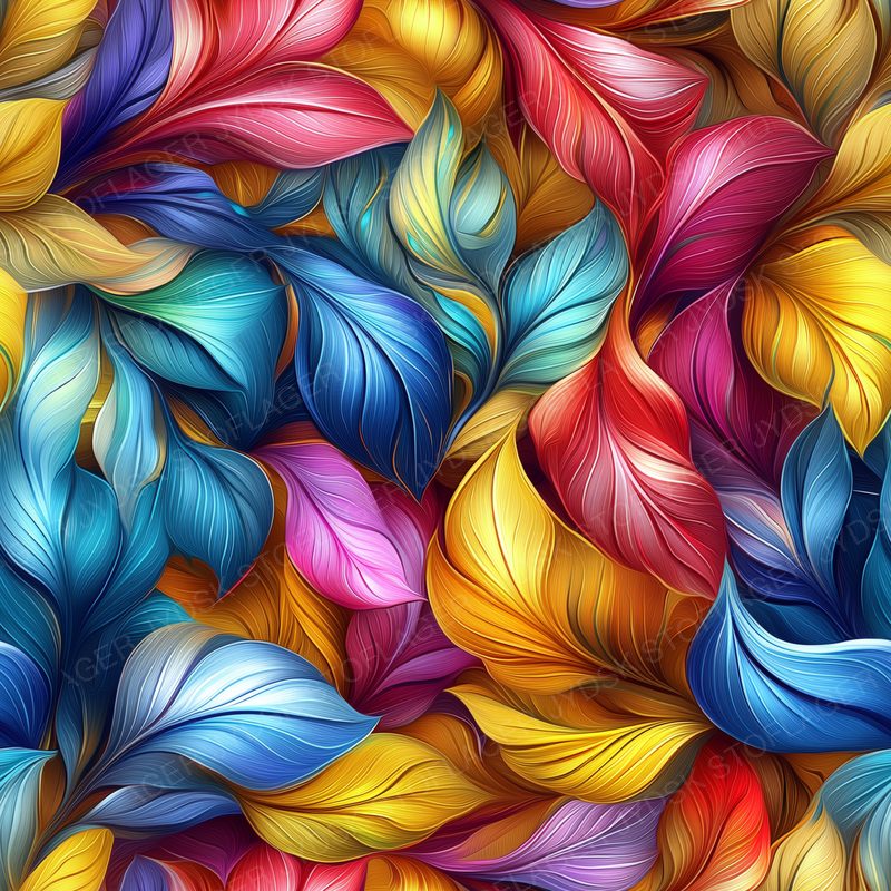 Colorful Fantasy Illustration of Swirling Abstract