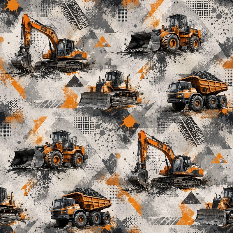 Construction Trucks Grunge