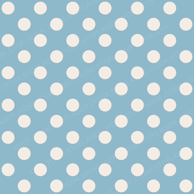 Cream Dots on Sky Blue