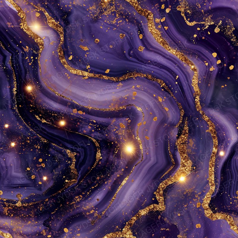 Deep Purple Agate Pattern Intertwined with Shimme 1
