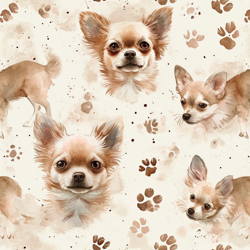 Doodella Watercolour Neutral Colors Puppy Dog