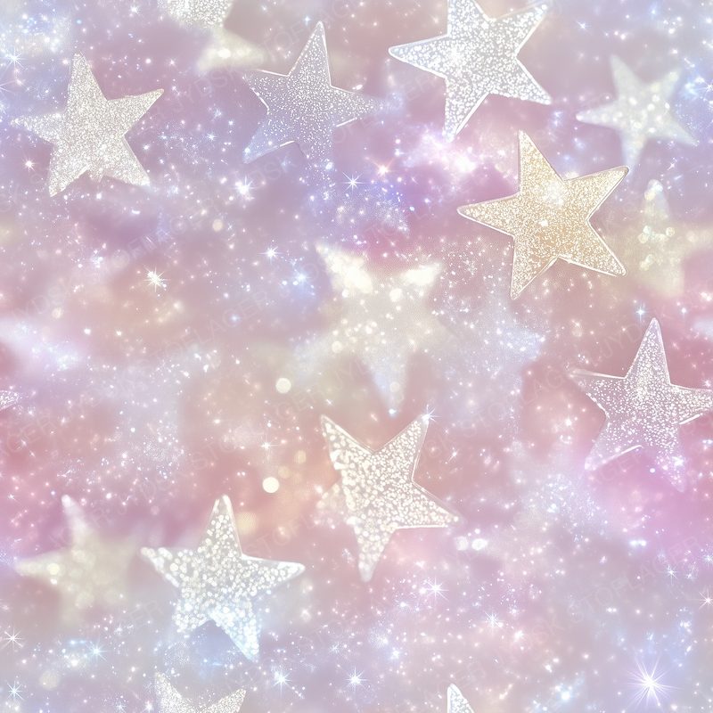 Dorisgraphix Shimmering Stars a Soft Pastel Bokeh