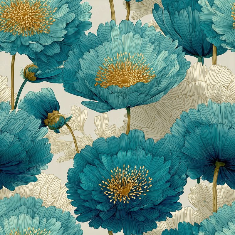 Fine Single-Weight Botanical Linework with Delicate