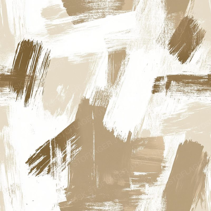 Forever.Forward Beige and White Abstract Strokes Large