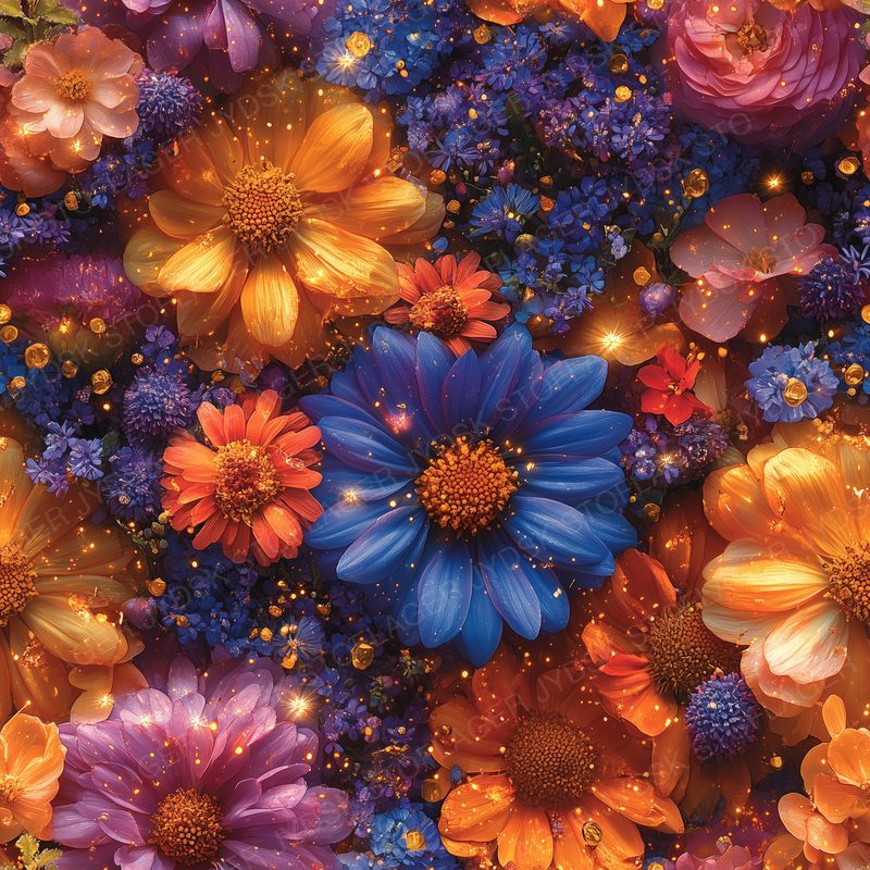 Fresh Wildflowers of Various Enchanted Colors