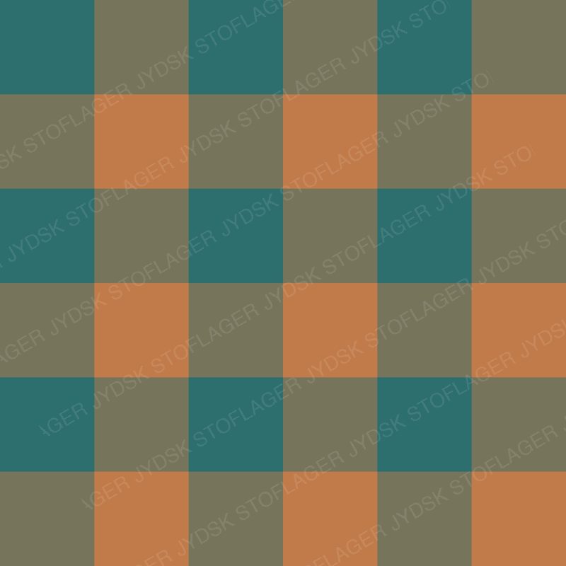Gingham Copper and Teal
