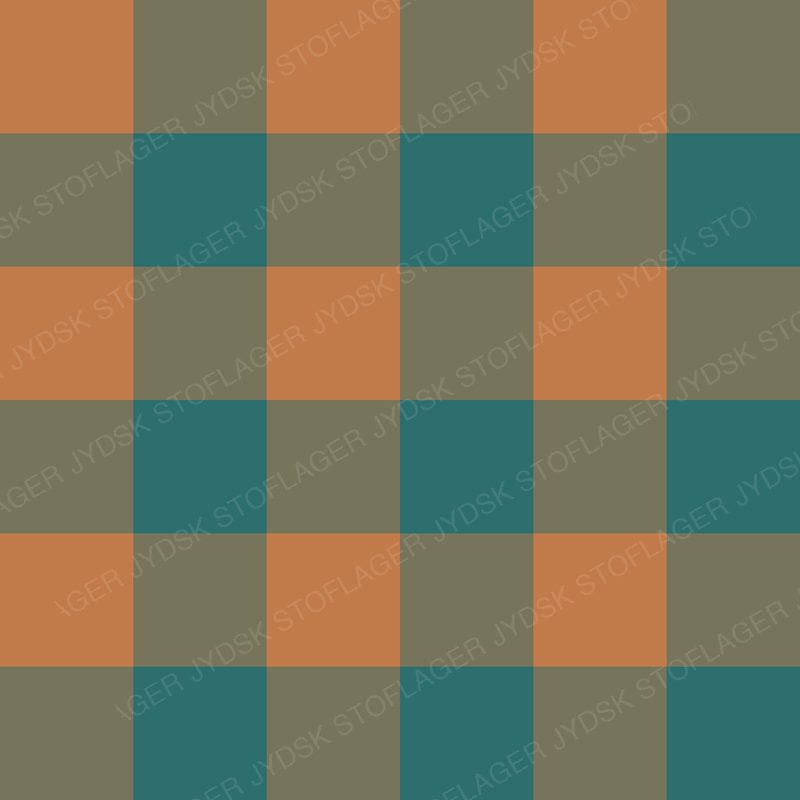 Gingham Teal and Copper