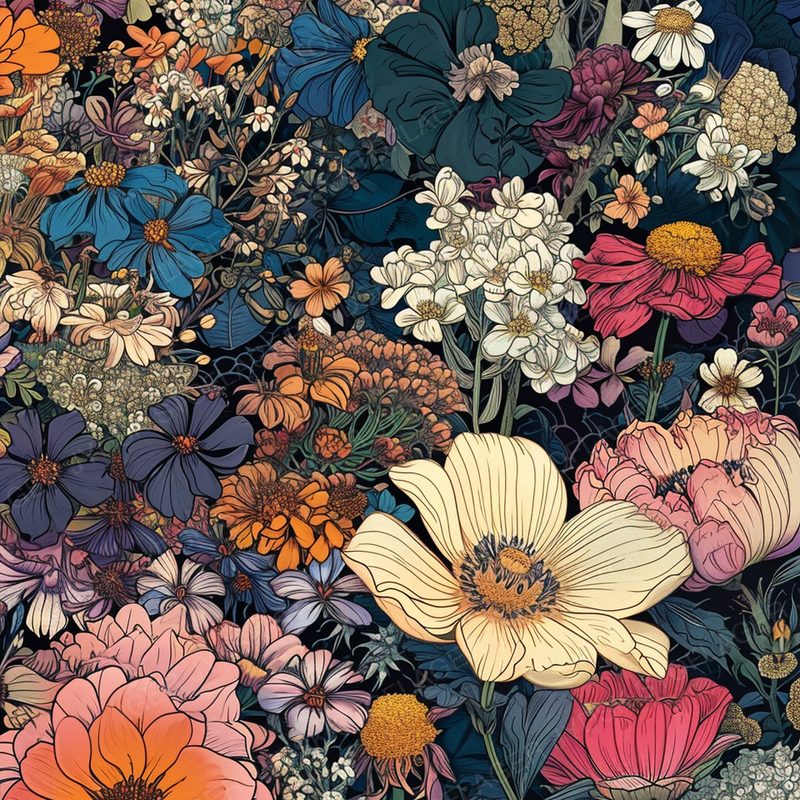 Heldifus Flowers Intricate Ornamentation Detailed
