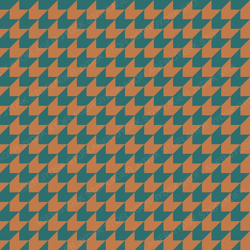 Houndstooth Copper on Teal