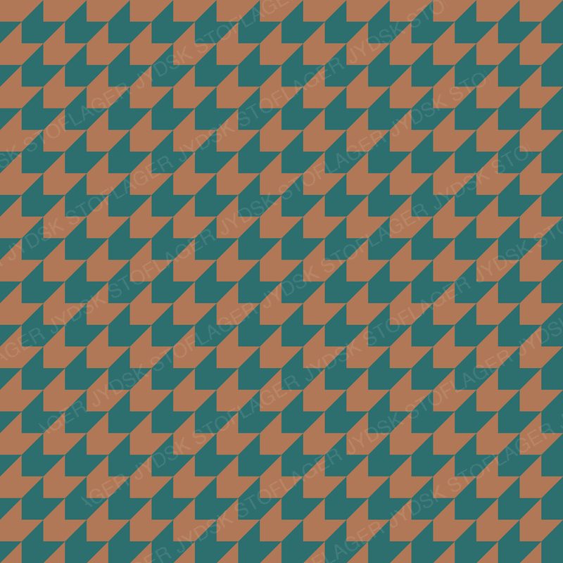 Houndstooth Teal on Clay