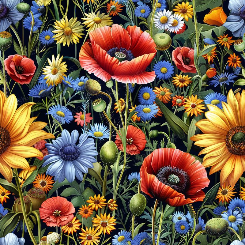 Vibrant Autumn Wildflo 1