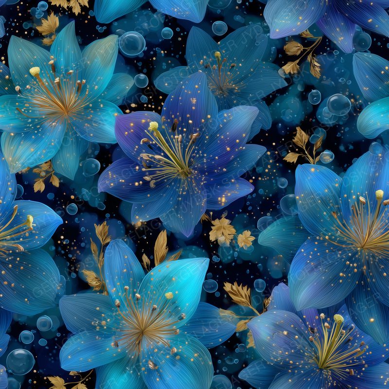 Indigo-To-Navy Ground Sprinkled with Soft Nebula Ha