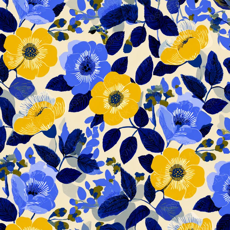 Infinitydays a Repeating Flower Pattern From the 1950S