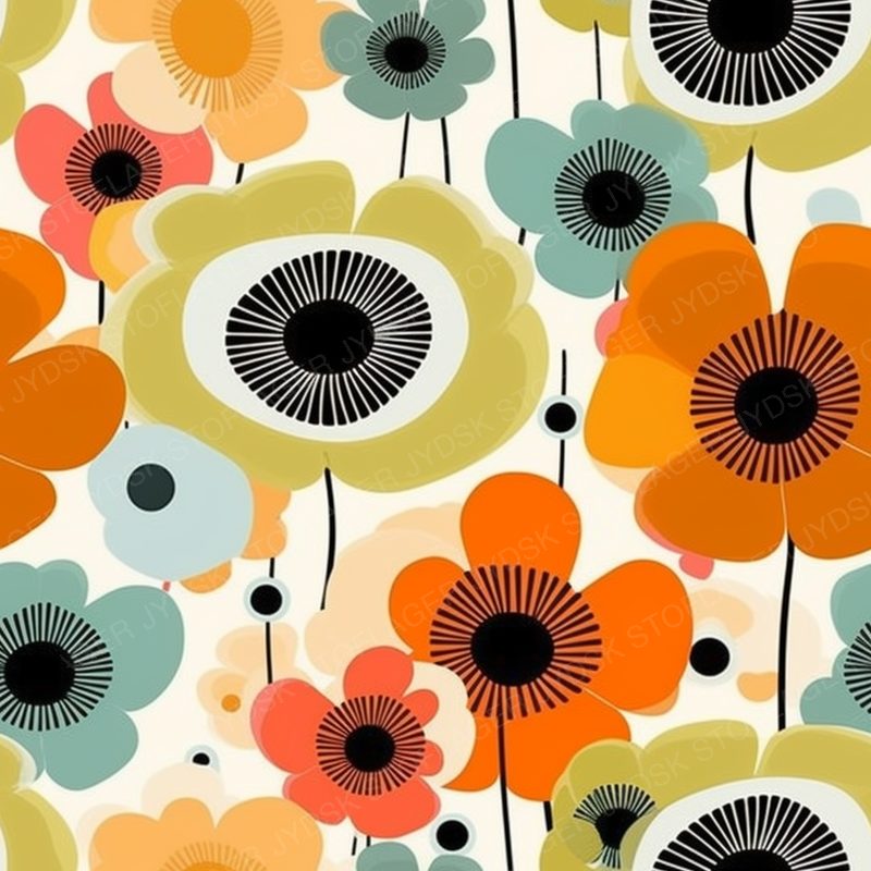 James Chu Wall Paper Design Marimekko Style Using Flower