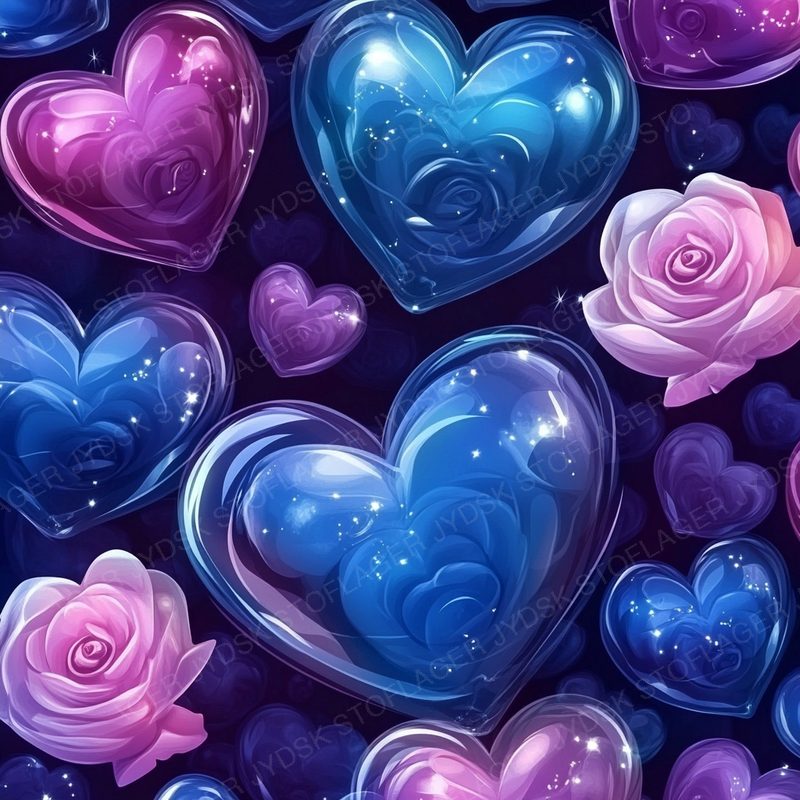 Jianyifan 91007 Shiny Hearts in Blue-Pink