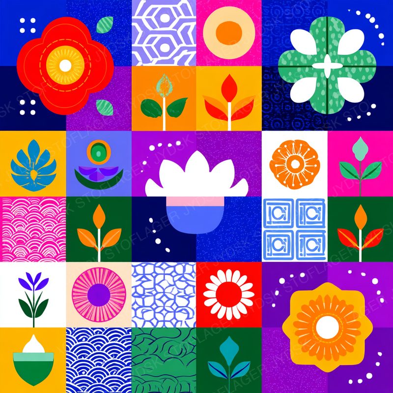 Jinshang555 Nepalese Style Patchwork Pattern with Rich