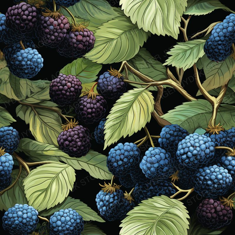 Kantokate Blackberry Thicket --Tile --Style Raw