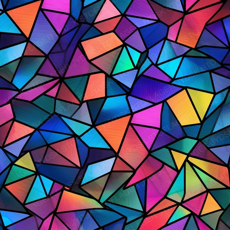 Pretty Colorful Geometric Pattern is Shown in