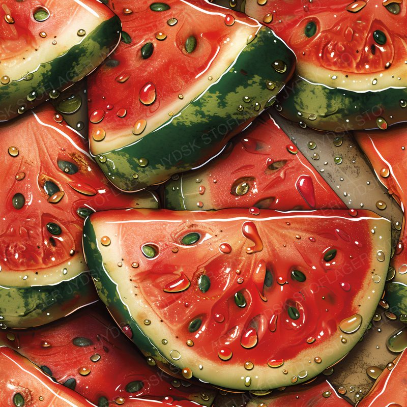Watermelon Pattern Vibrant Reds and Lush Greens a 0
