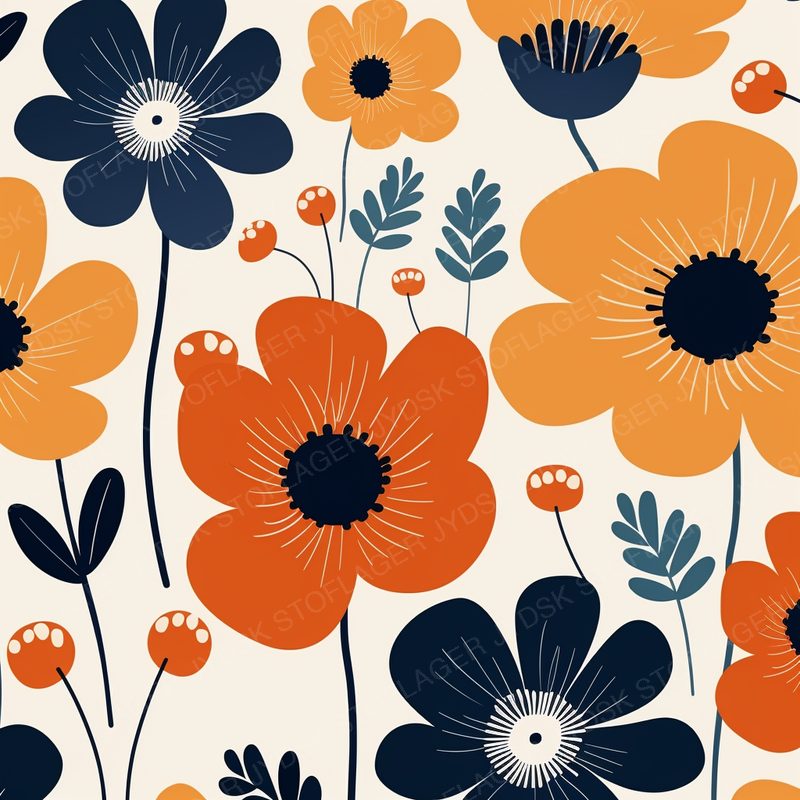 Minimalistic and Simple Flat Flowers Soft and Round