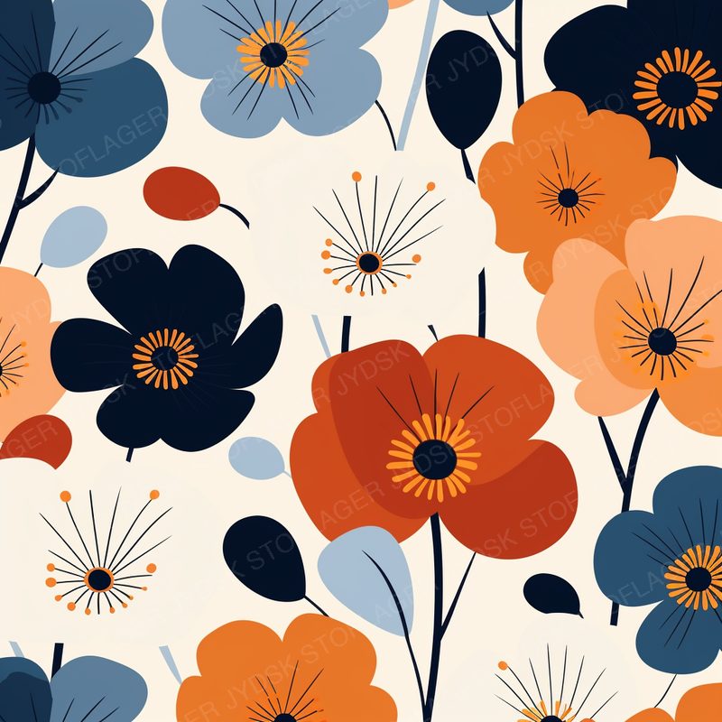 Minimalistic and Simple Flat Flowers Soft and Round