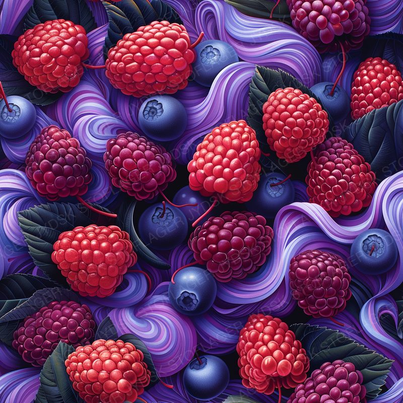 Mulberries Arrangement Rich in Color From Soft Re 1