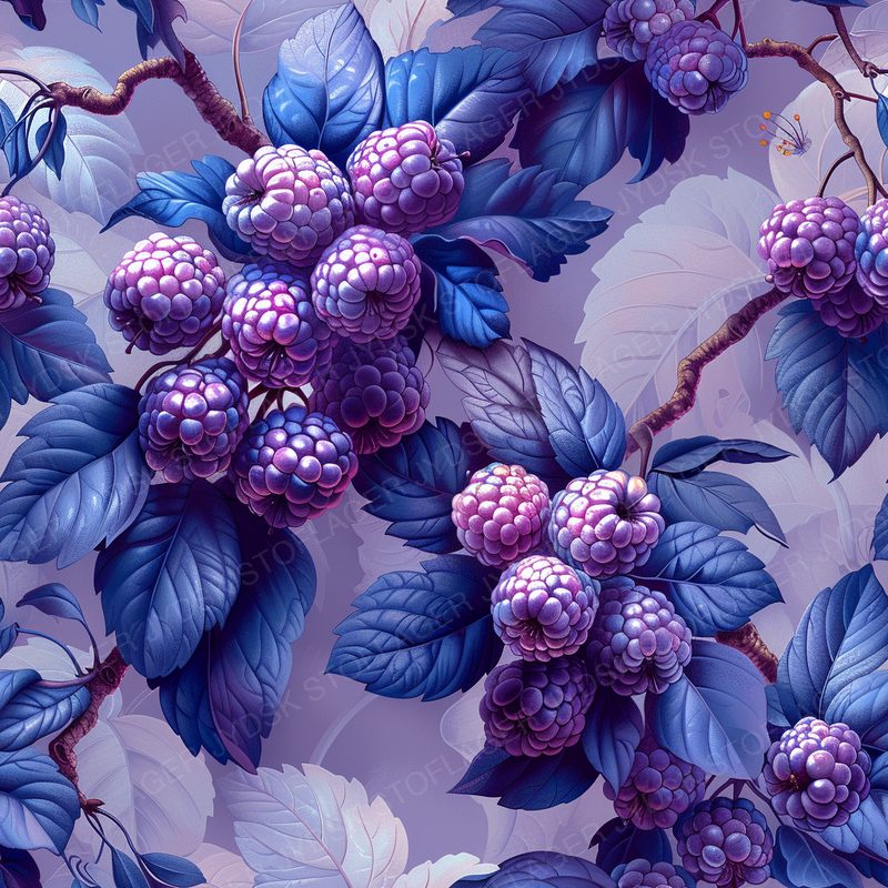Mulberries Pattern Enhanced for Depth Featuring B 2