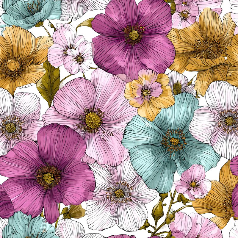 Onthepathahead 65314 a Vintage Flowers in P
