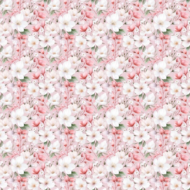 Pink Florals Digital Paper 15