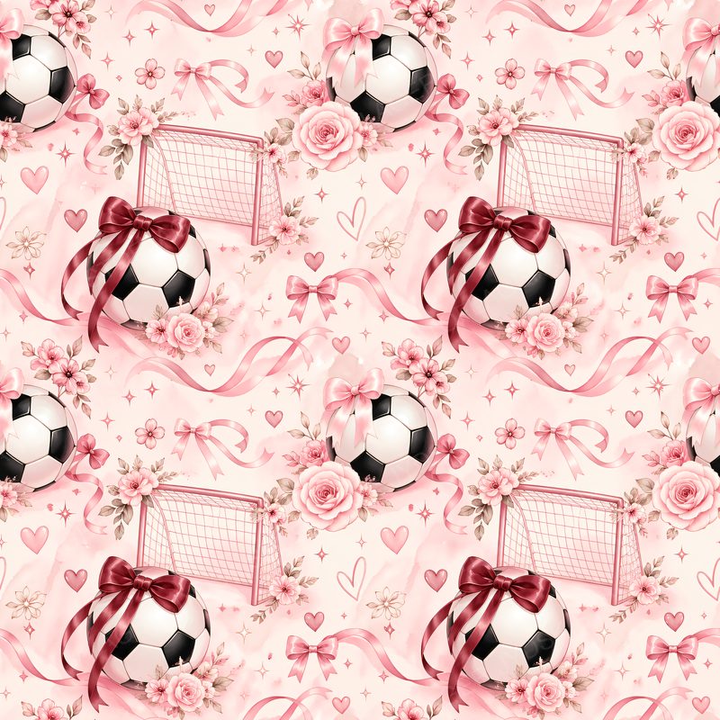 Pink Football Bows