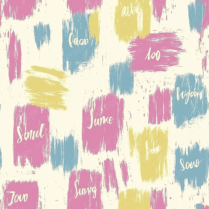Playful Seamless Watercolor Design Light Animal-The