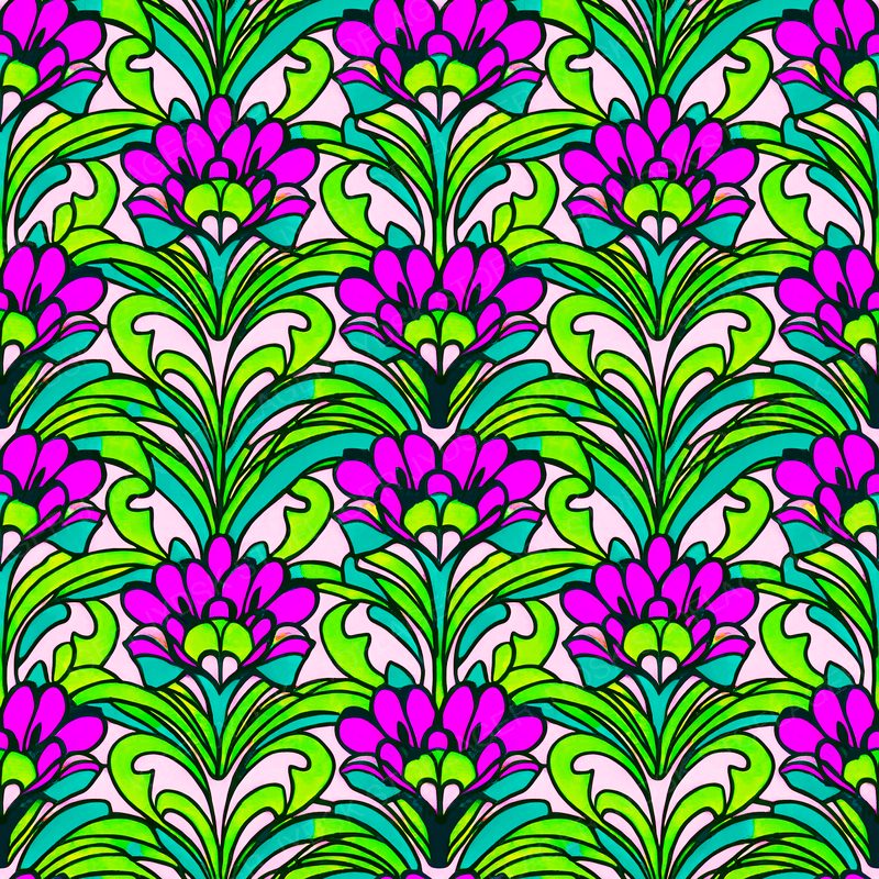 Psychadelic Flowers Pattern Boost 1