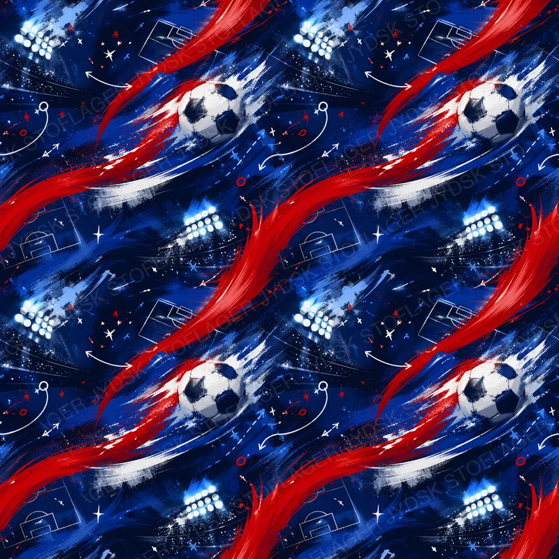 Red White Blue Football Swirl 2