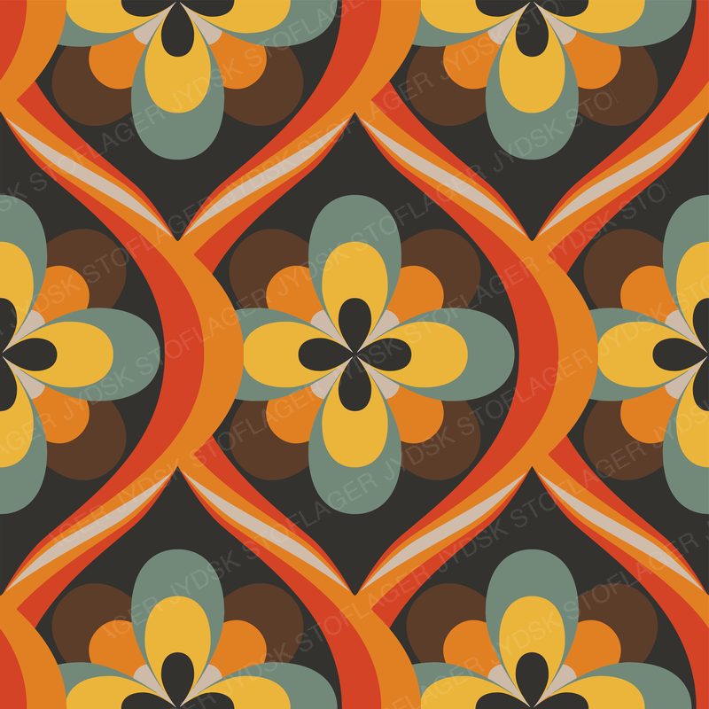Retro Tiles Brown