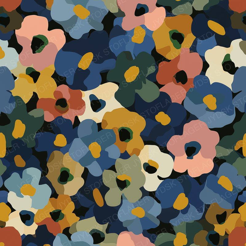 Samthomson 35678 a Flat Abstract Flower Patern Where
