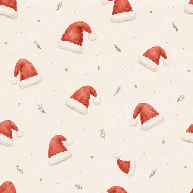 Santa Hats on Cream 2